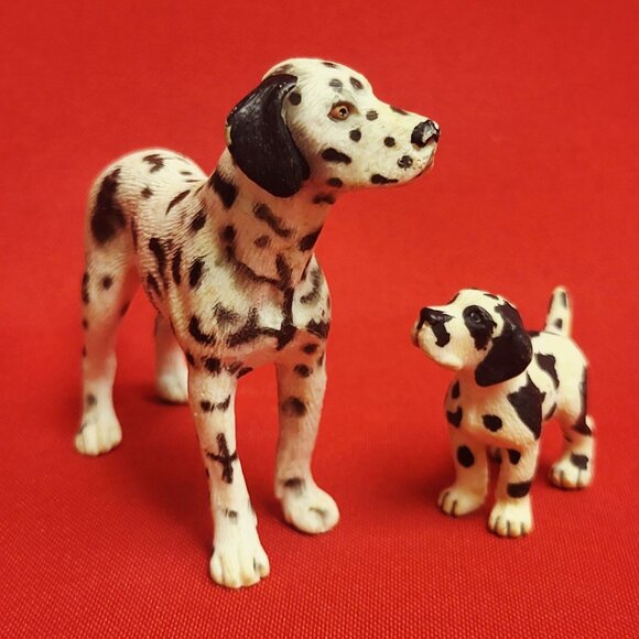 Two Schleich Dalmatian Dog Figurines Adult Male & Puppy 2006 - Picture 1 of 9